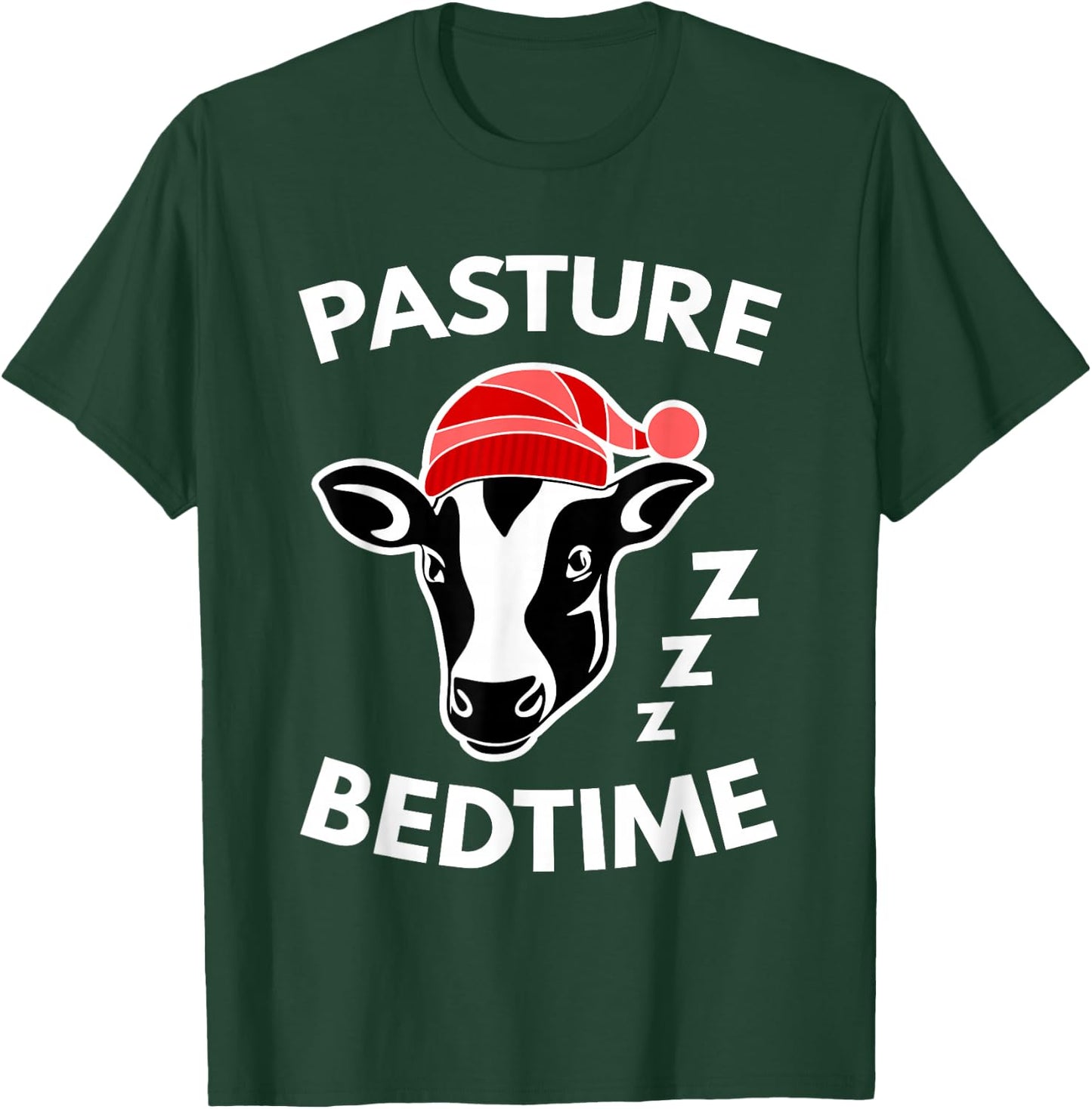 Pasture Bedtime Shirt Funny Cute Cow Pajamas Gift T-Shirt - T-Shirt | Forest