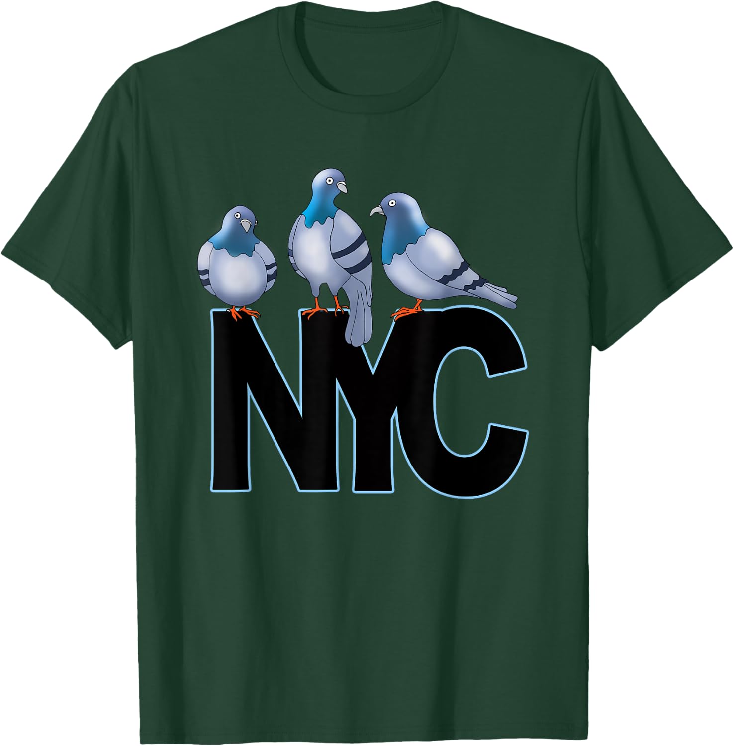 I Love NYC Native Pigeons Funny T-Shirt - T-Shirt | Forest