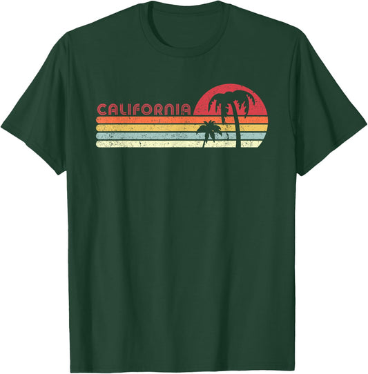 California Shirt. Retro Style CA, USA T-Shirt - T-Shirt | Forest