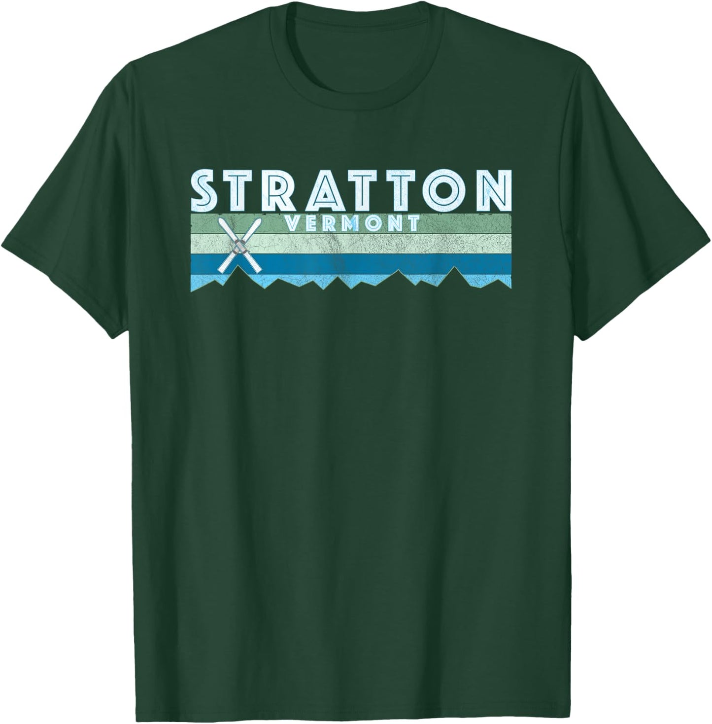 Stratton Vermont Ski /Retro Vintage Stratton T-Shirt - T-Shirt | Forest