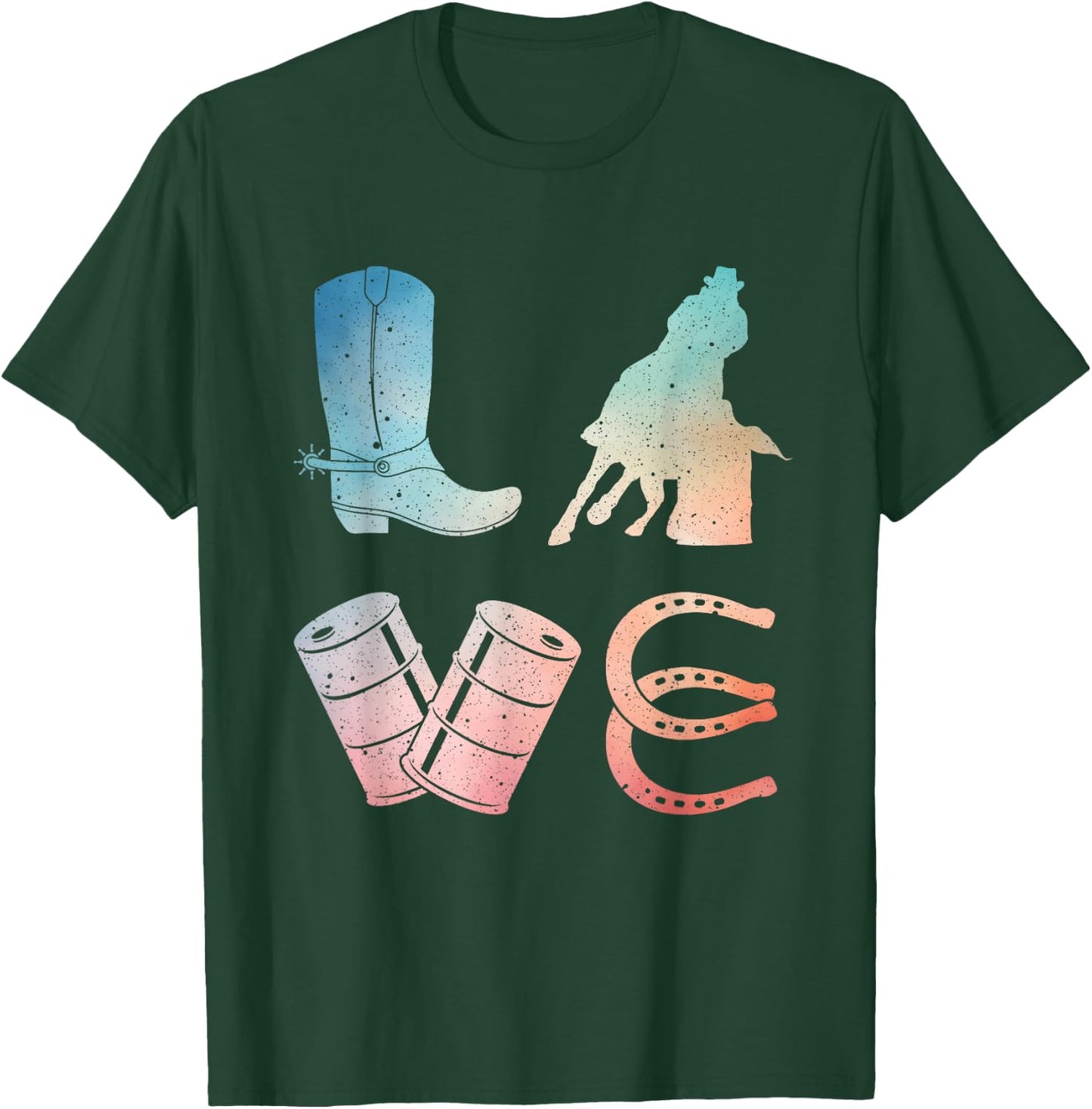 Funny Barrel Racing Design Women Rodeo Barrel Racer T-Shirt - T-Shirt | Forest