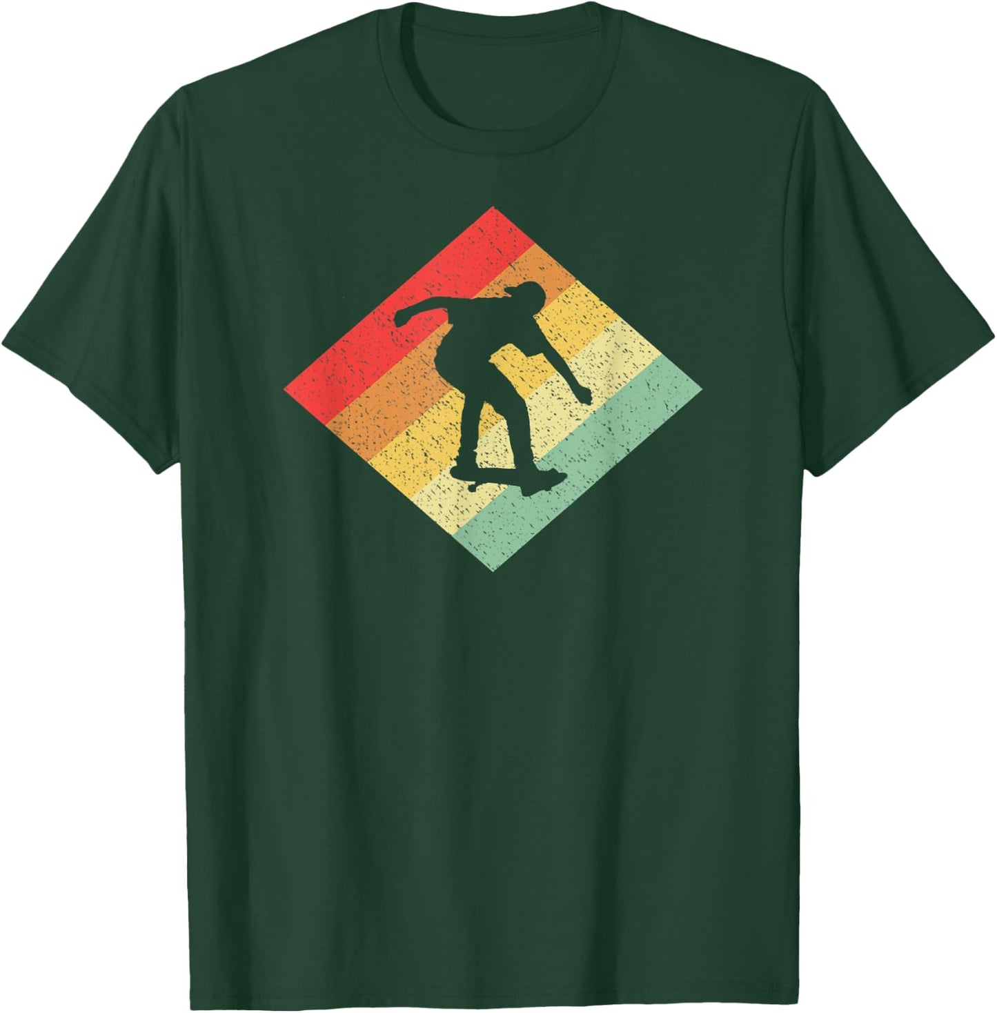 Retro Vintage 80s Skating Gift Skaters & Skateboarders T-Shirt - T-Shirt | Forest