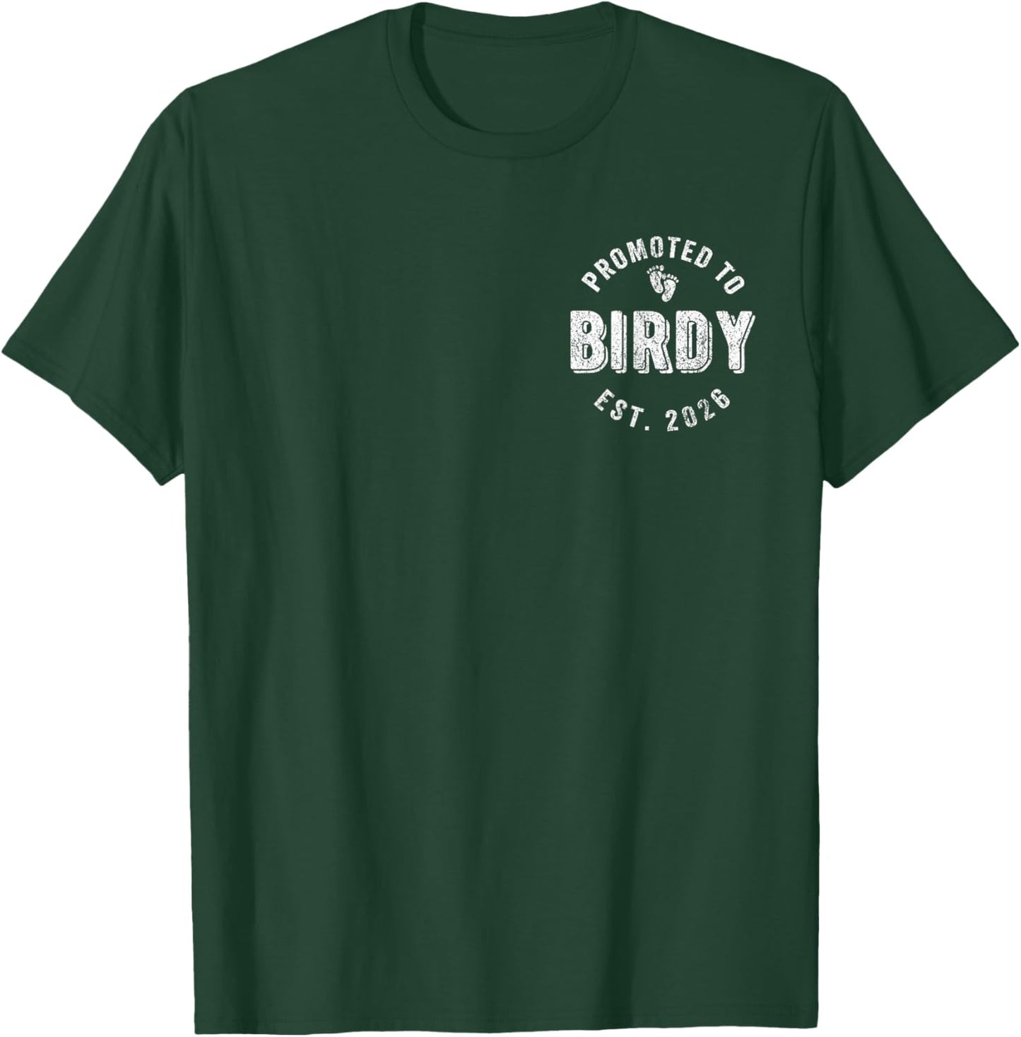 Promoted to Birdy Grandma Est. 2026 First Time Grandma T-Shirt - T-Shirt | Forest