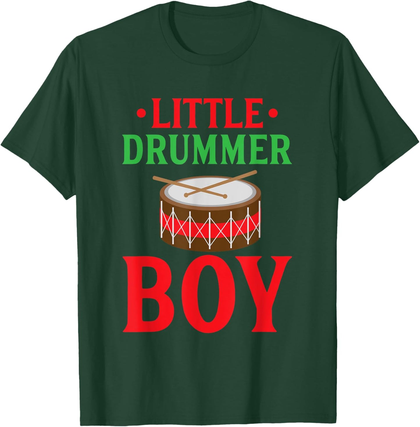 Little Drummer Boy Cute Classic Christmas Song Holidays T-Shirt - T-Shirt | Forest