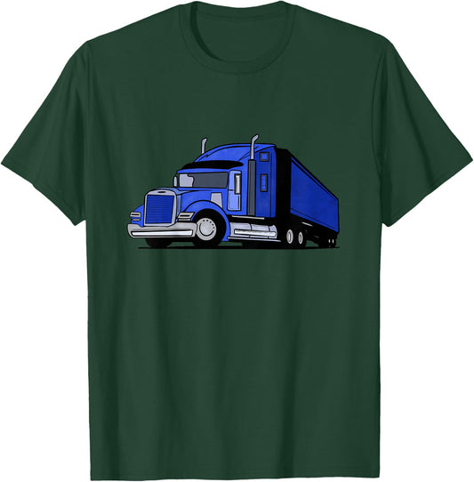 Semi Truck design Gift T-Shirt - T-Shirt | Forest