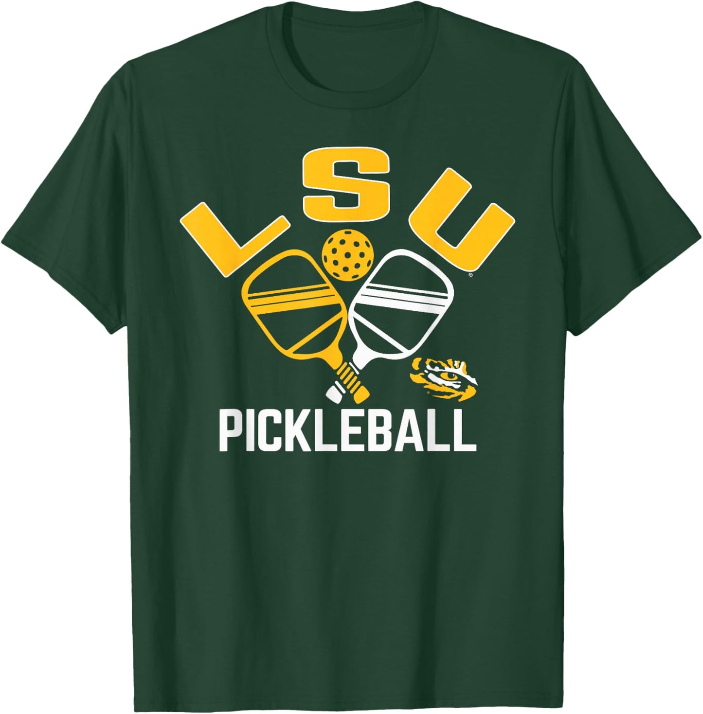 LSU Tigers Pickleball Purple Officially Licensed T-Shirt - T-Shirt | Forest