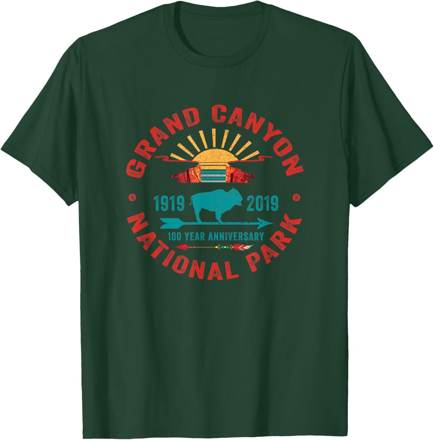 Grand Canyon National Park Arizona Centennial 100 Years T-Shirt - T-Shirt | Forest