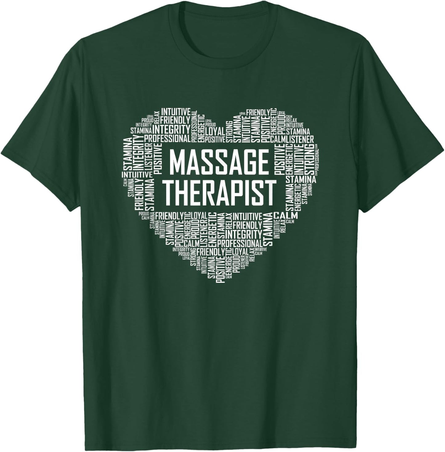 Massage Therapist Gifts Heart Therapy Chiropractor T-Shirt - T-Shirt | Forest