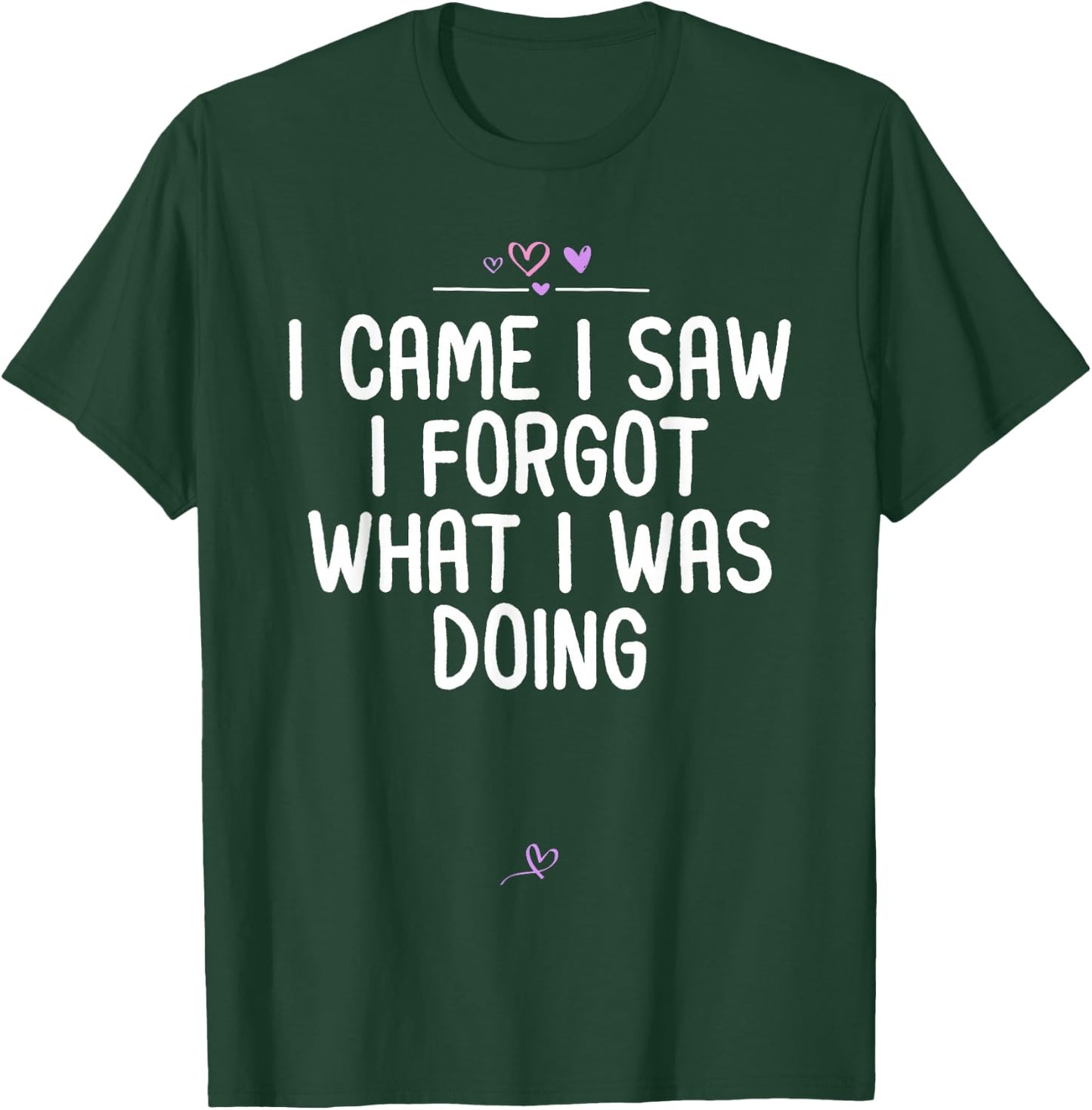 Sarcastic I Came I Saw I Forgot What I Was Doing Funny Gifts T-Shirt - T-Shirt | Forest