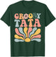 Groovy Retro Tata Matching Family 1st Birthday Party T-Shirt - T-Shirt | Forest