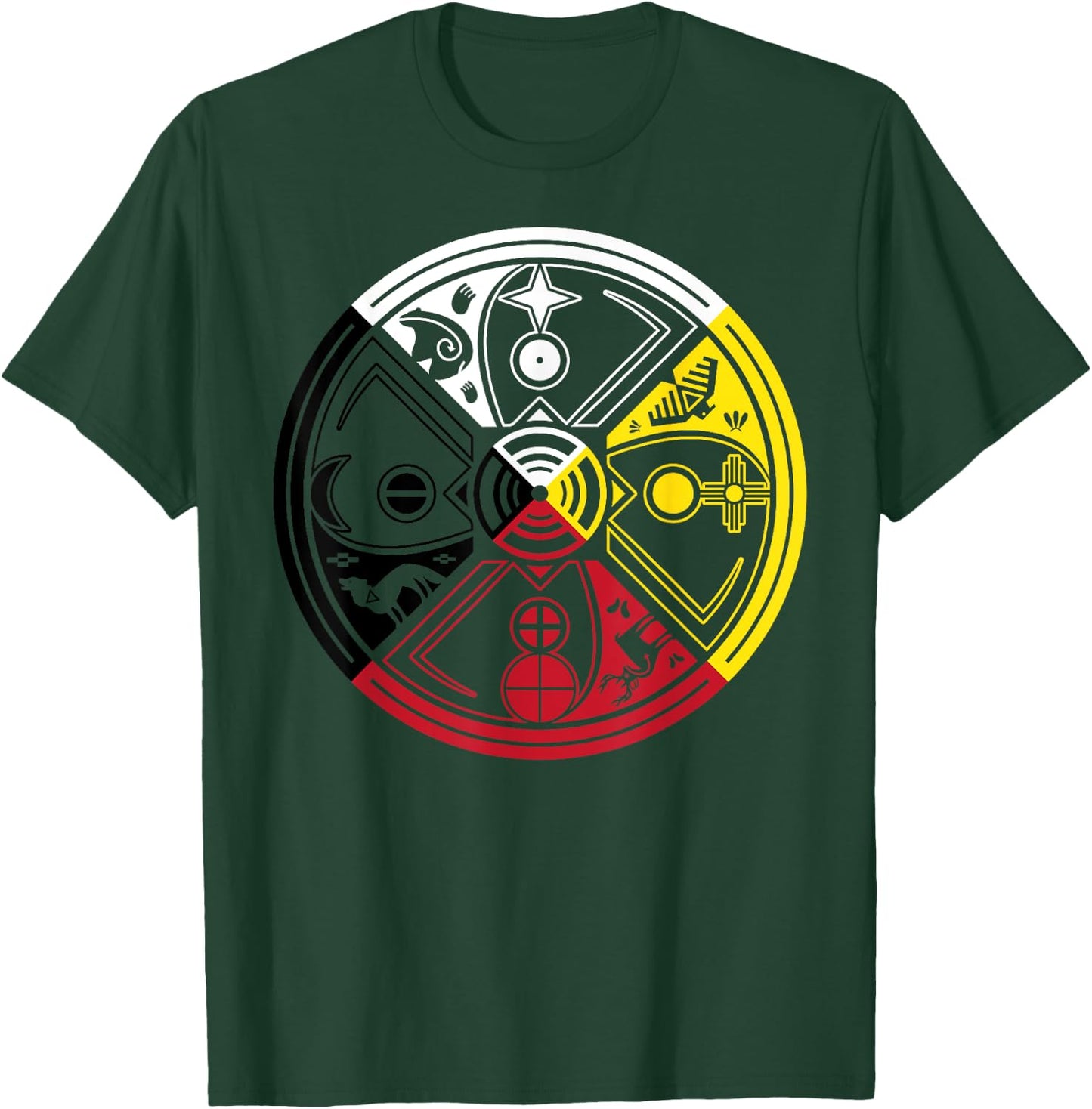 Medicine Wheel Sacred Hoop T-Shirt - T-Shirt | Forest