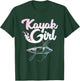 Funny Kayak Girl Art Girls Kayaking Lovers Kayak T-Shirt - T-Shirt | Forest