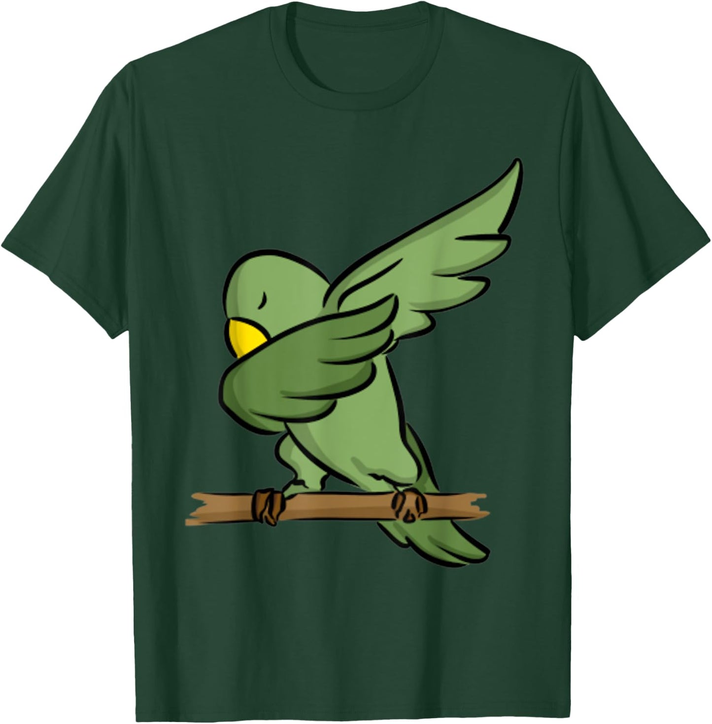 Dabbing Parakeet Bird T-Shirt - T-Shirt | Forest