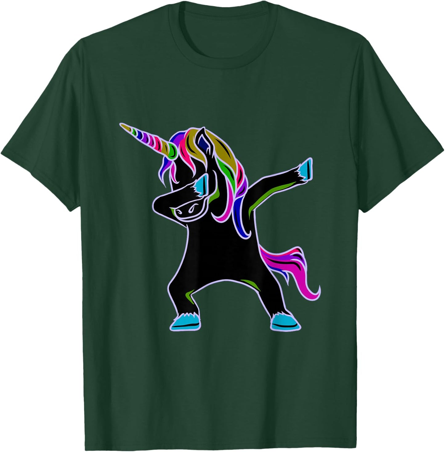 EDM Rave Shirt - Magical Dabbing Unicorn Festival T-Shirt - T-Shirt | Forest