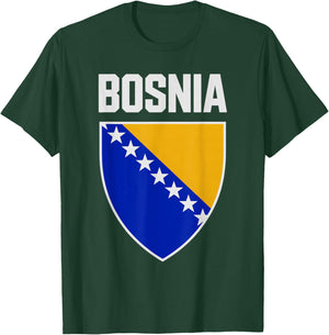 Vintage Bosnia Herzegovina Hajmo Bosno Country Pride Cheer T-Shirt - T-Shirt | Forest