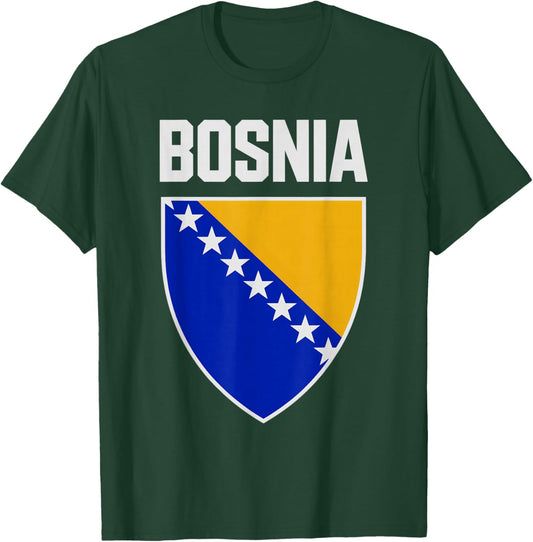 Vintage Bosnia Herzegovina Hajmo Bosno Country Pride Cheer T-Shirt - T-Shirt | Forest