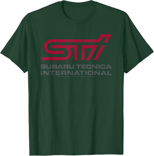 Subaru Tecnica International STI Distressed Logo Car Brand T-Shirt - T-Shirt | Forest