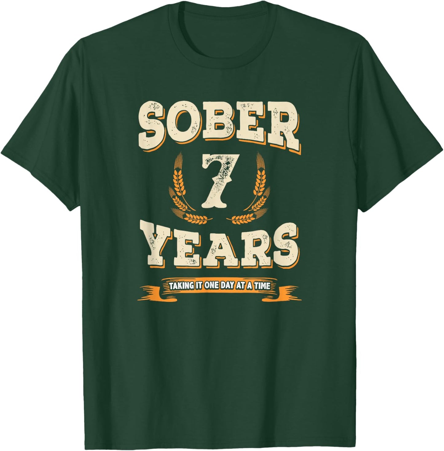 Clean and Sober Anniversary Gifts 7 Years Sobriety Shirt T-Shirt - T-Shirt | Forest