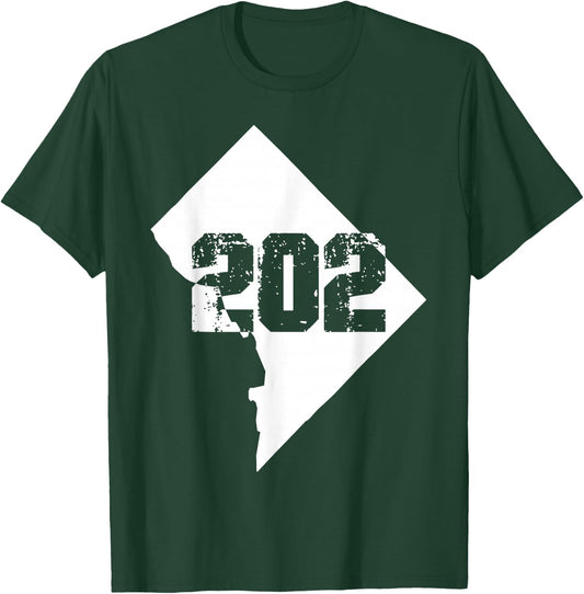Shirt 2 Me Washington, DC 202 Area Code Black Adults Youth T-Shirt - T-Shirt | Forest