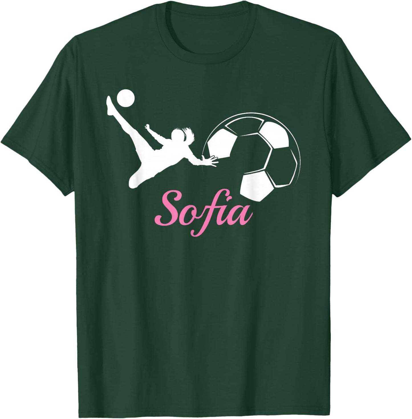 Sofia Name Gift Personalized Soccer T-Shirt - T-Shirt | Forest
