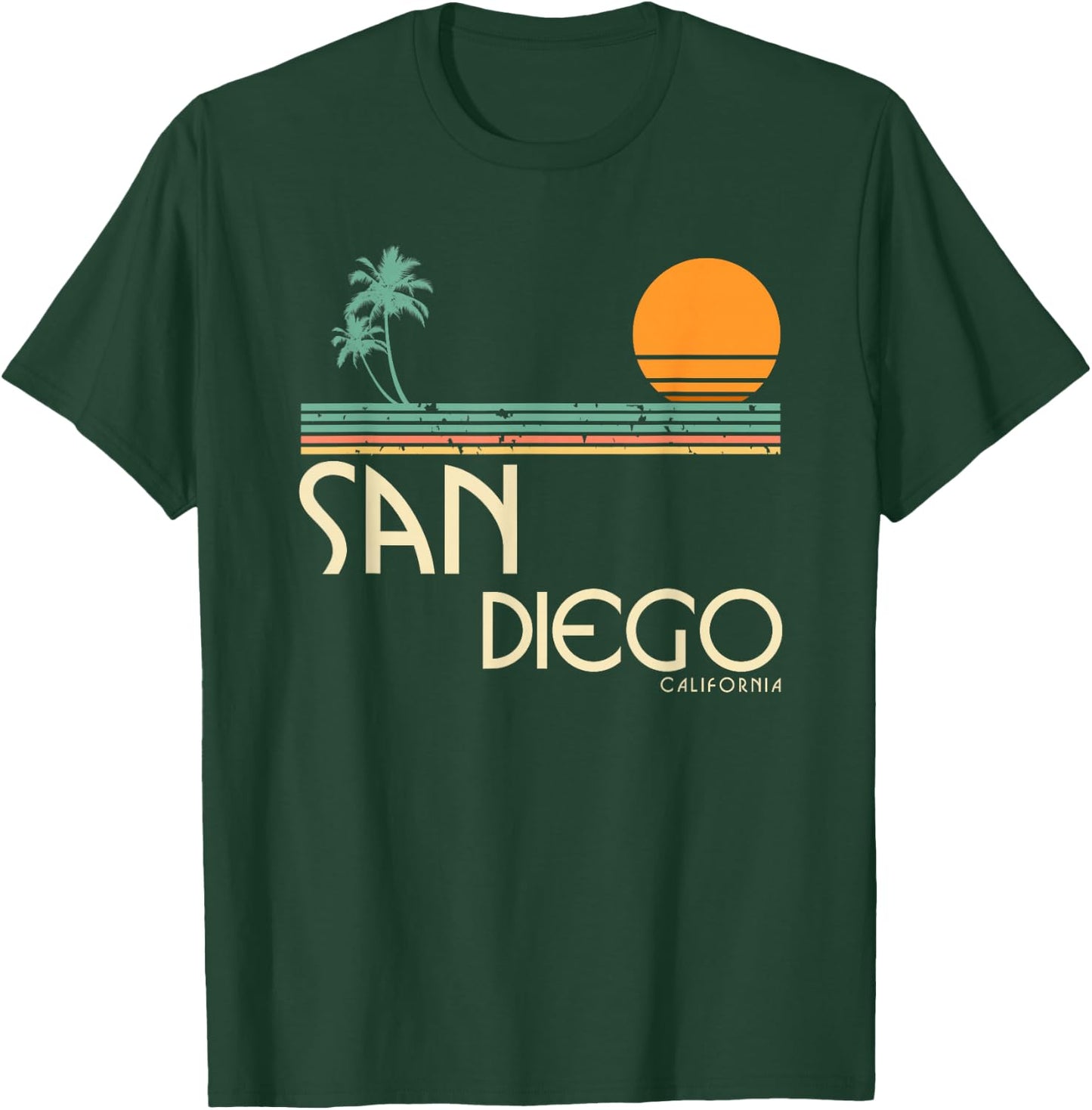 Vintage San Diego California T-Shirt - T-Shirt | Forest