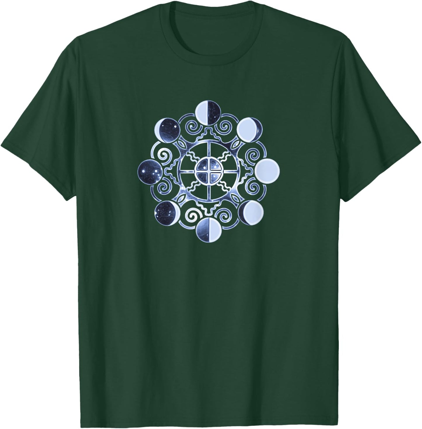 Moon phases, earth, symbol, magic, Wicca, paganism, vintage T-Shirt - T-Shirt | Forest