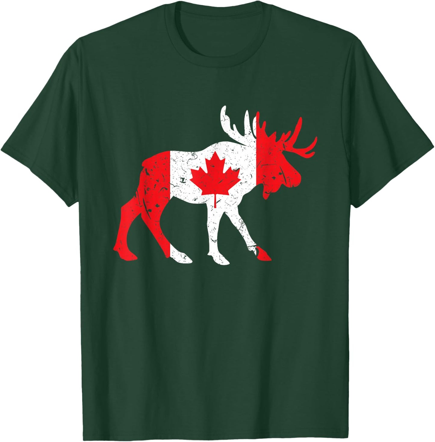 Maple Leaf Animal Canadian Flag Canada T-Shirt - T-Shirt | Forest