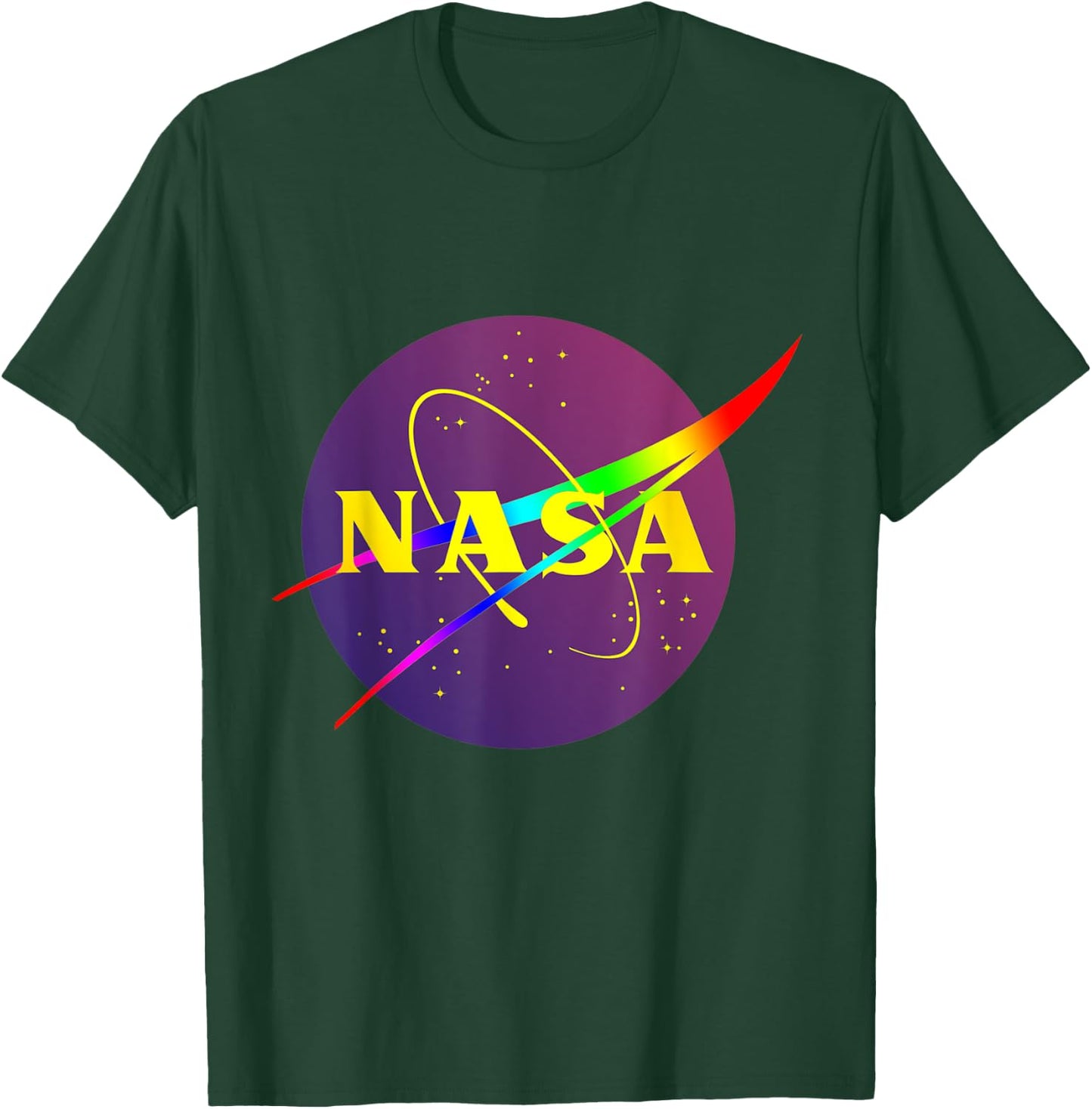 Official NASA Logo - Rainbow T-Shirt - T-Shirt | Forest
