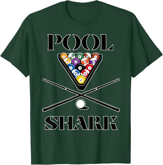 Funny Pool Shark Shirt Art-Billiards & Pool T-Shirt - T-Shirt | Forest