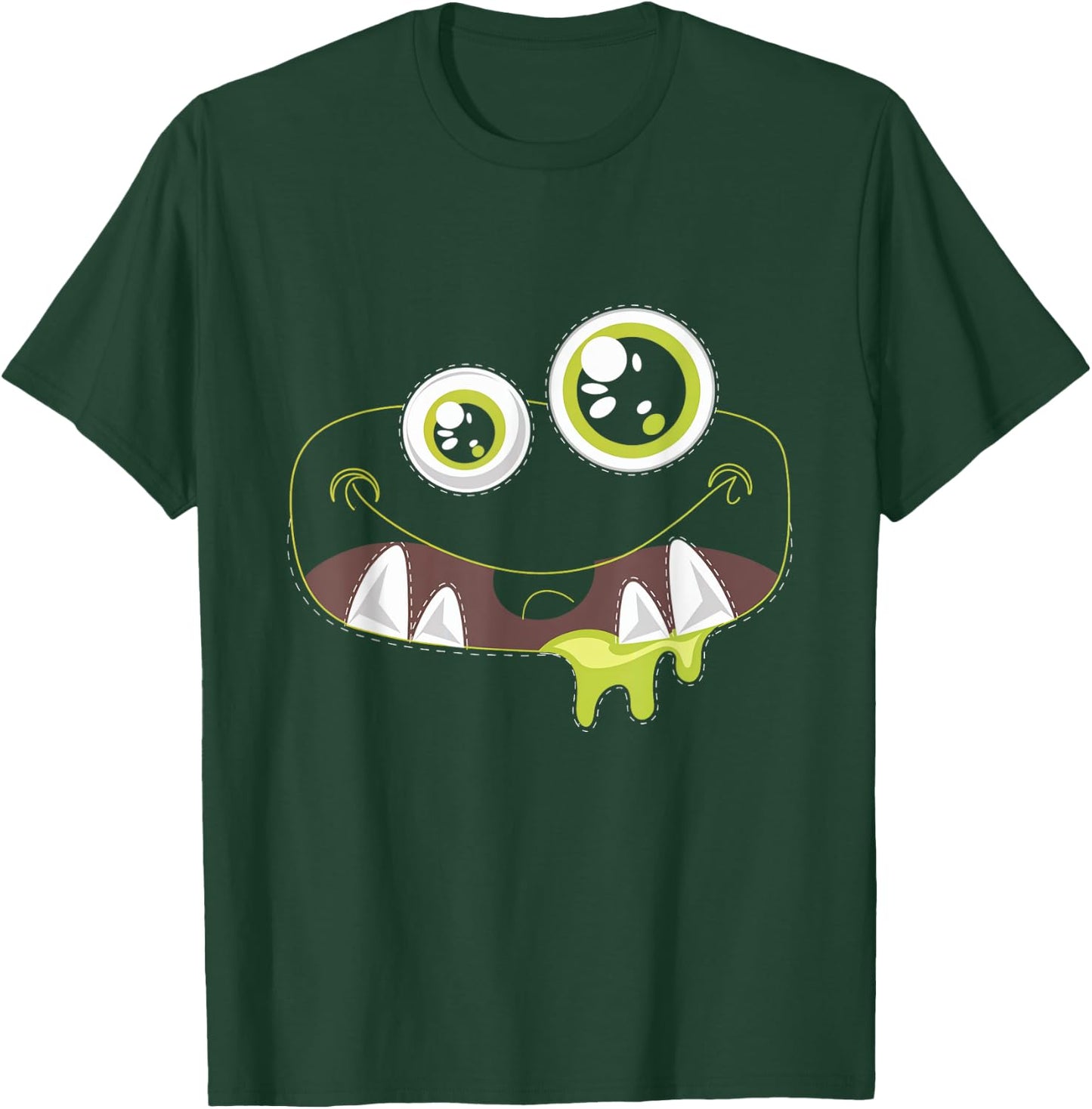 Cute Monster Face Halloween Costumes Kids Fun T-Shirt - T-Shirt | Forest