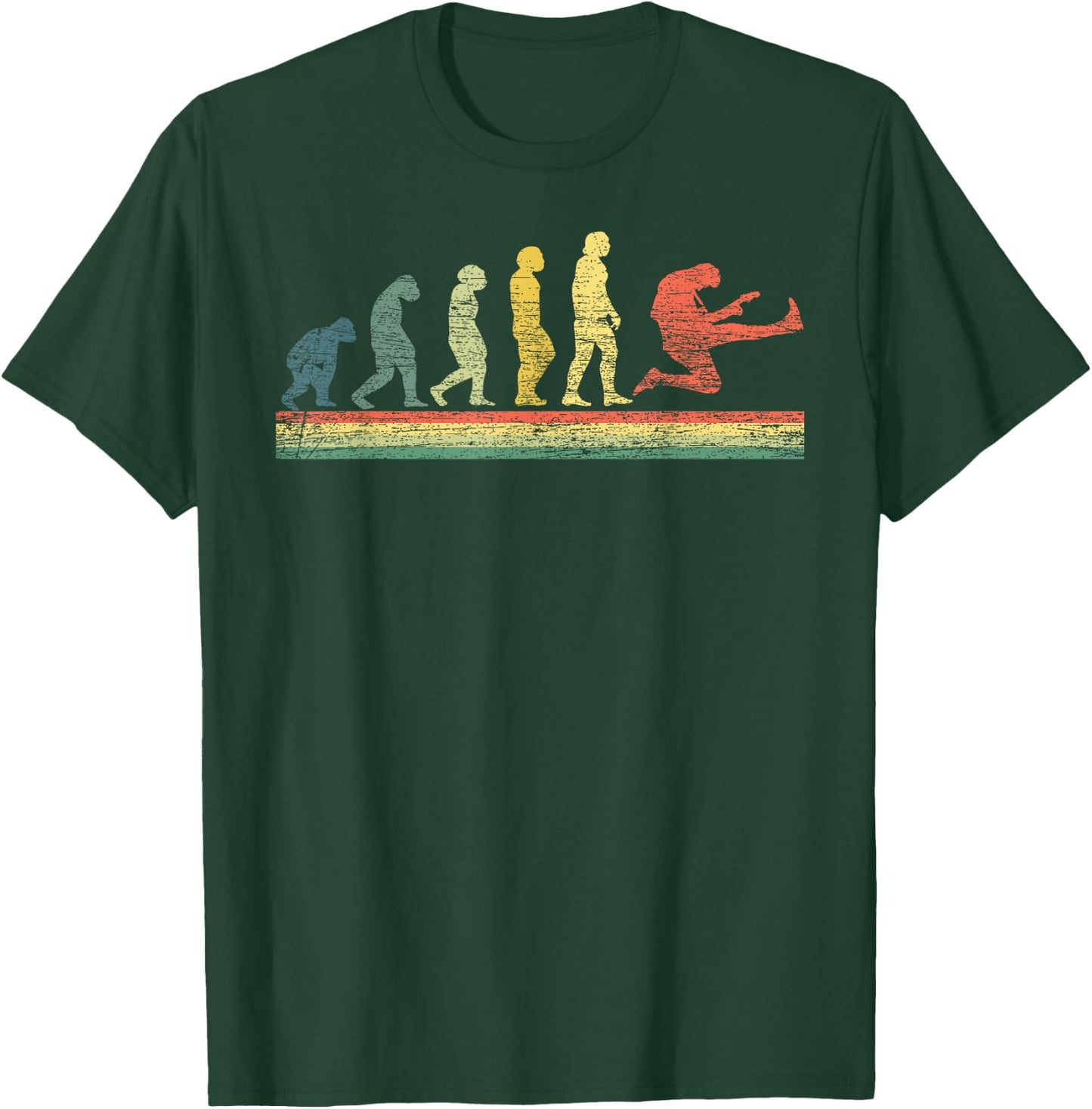 Guitarist Men Women Kids Evolution Guitar T-Shirt - T-Shirt | Forest