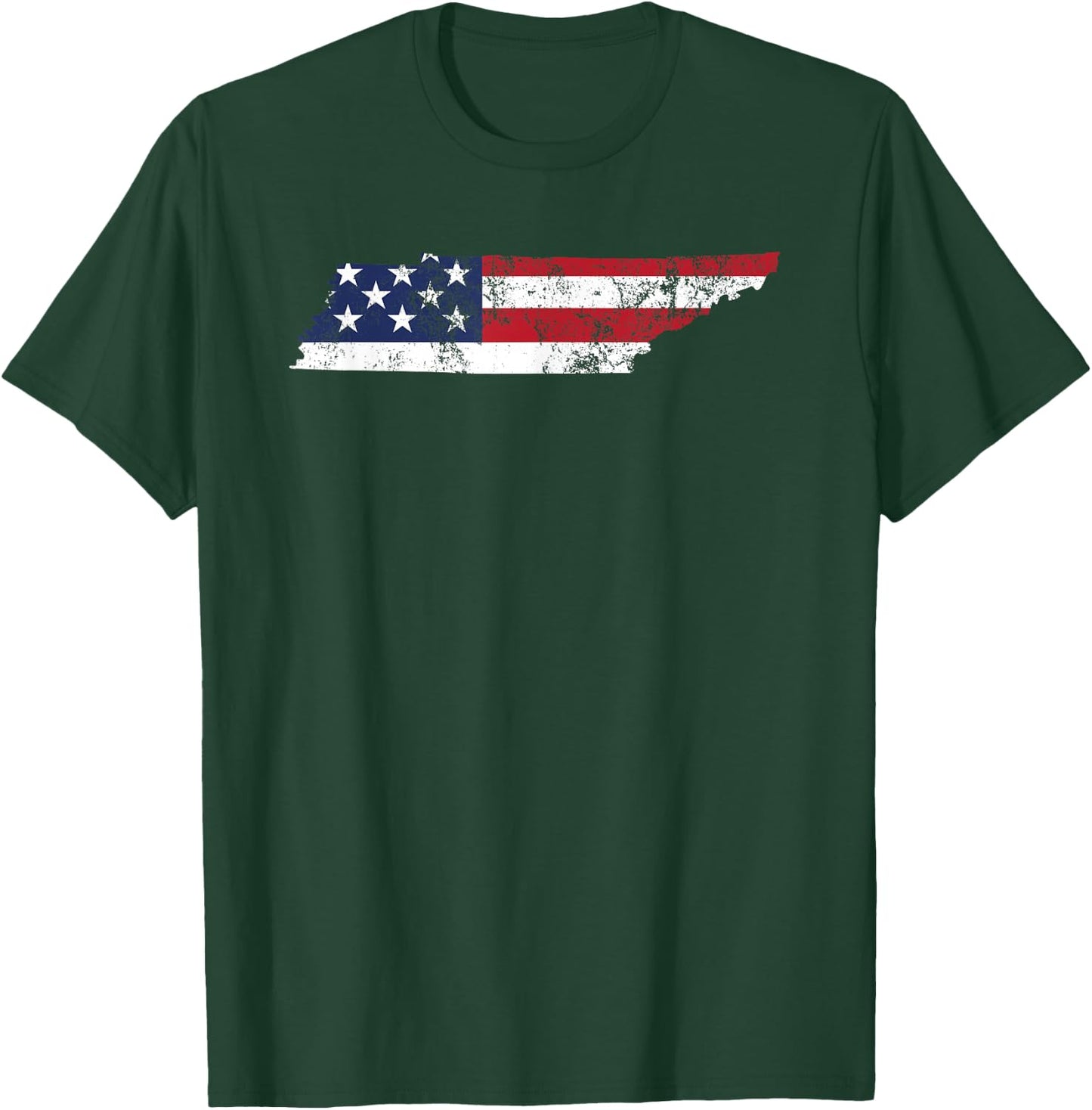 Vintage Tennessee USA Flag State Pride T-Shirt - T-Shirt | Forest