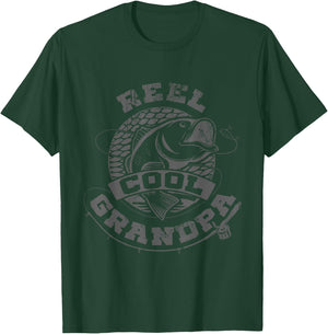 Reel Cool Grandpa Funny Quote For Fisherman T-Shirt - T-Shirt | Forest