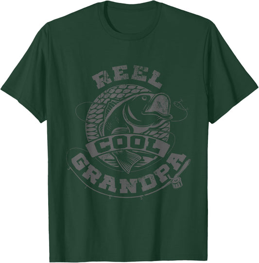 Reel Cool Grandpa Funny Quote For Fisherman T-Shirt - T-Shirt | Forest