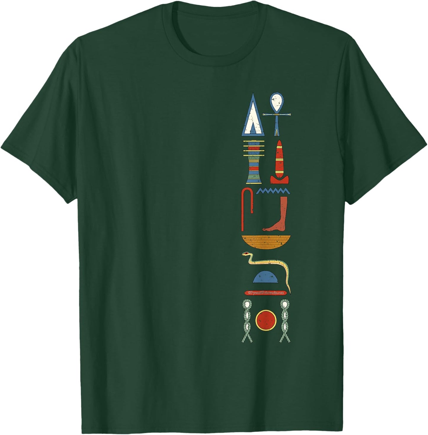 Life Prosperity Health Forever Ancient Egyptian Hieroglyphic T-Shirt - T-Shirt | Forest