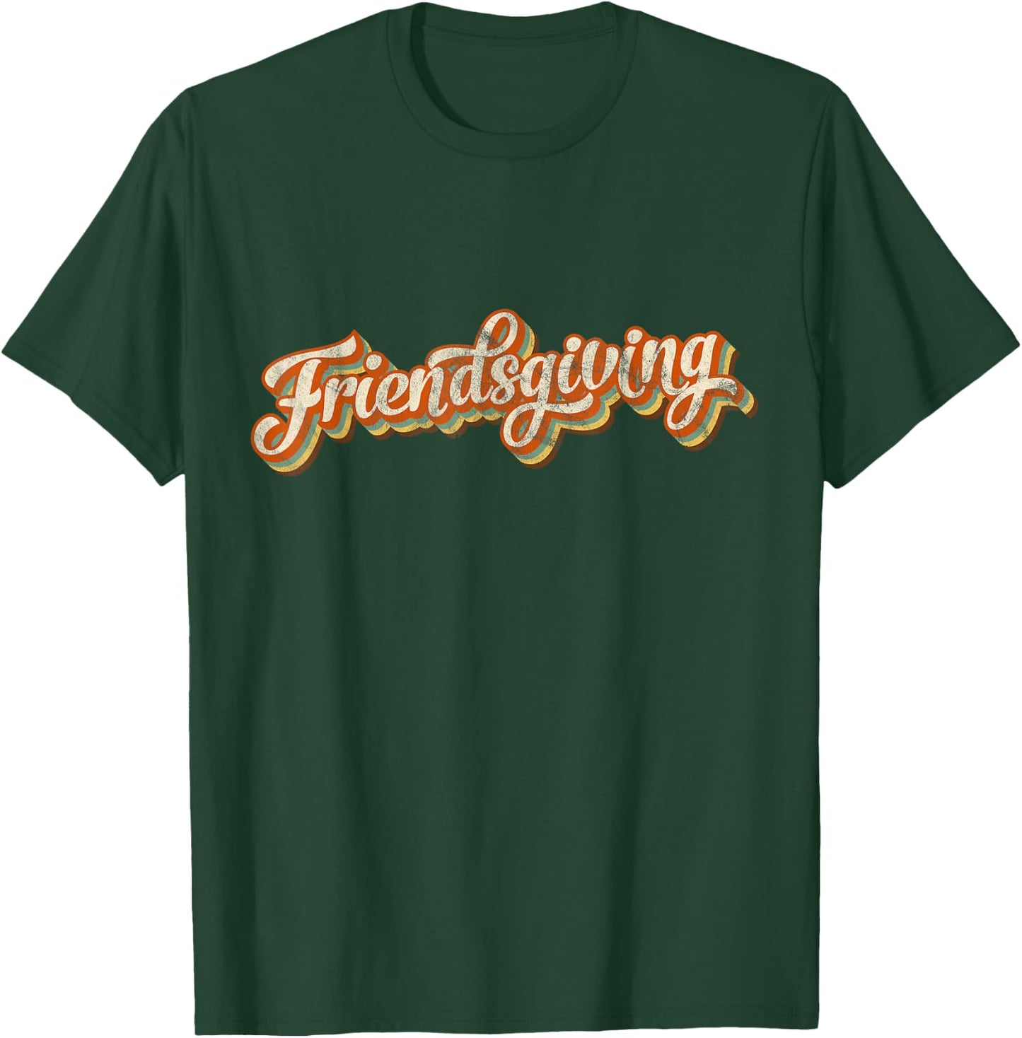 Vintage Friendsgiving Thanksgiving Costume Turkey Day Gifts T-Shirt - T-Shirt | Forest