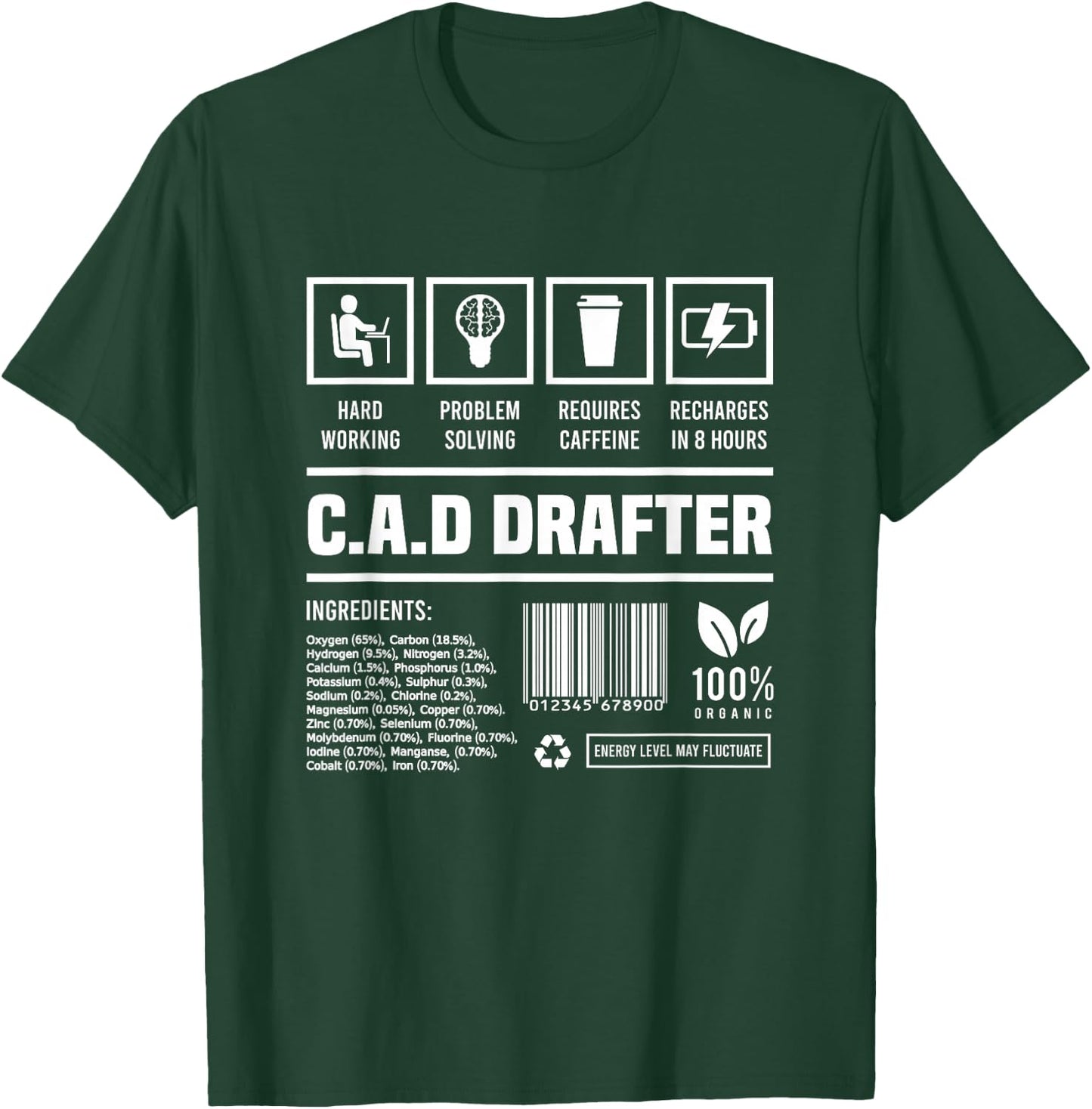 CAD Drafter Gift Funny T-Shirt - T-Shirt | Forest