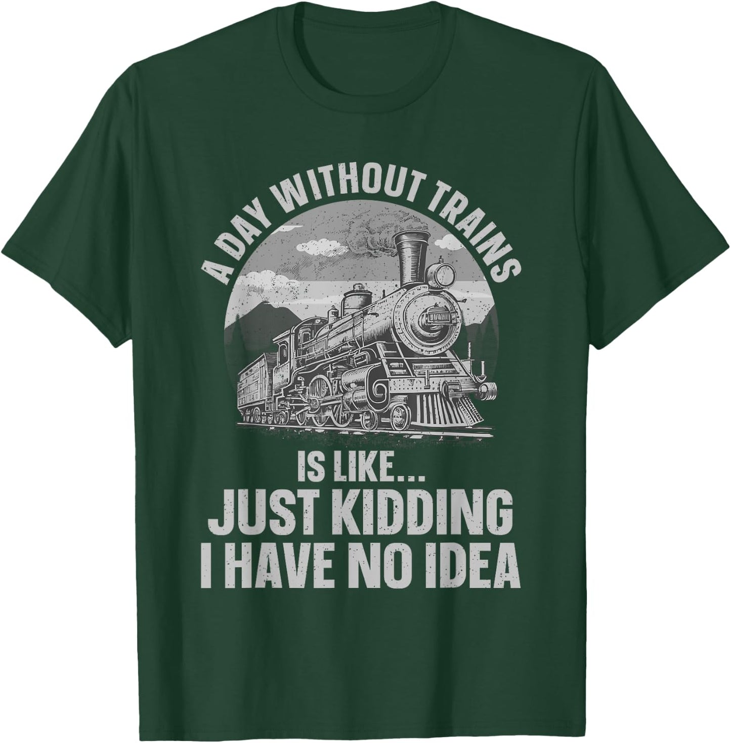 Best Train Art Women Railroad Steam Train Lovers T-Shirt - T-Shirt | Forest