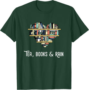 Tea Books And Rain Shirt T-Shirt - T-Shirt | Forest