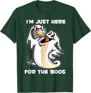 I'm just here for the Boos for Halloween Ghost Fans T-Shirt - T-Shirt | Forest