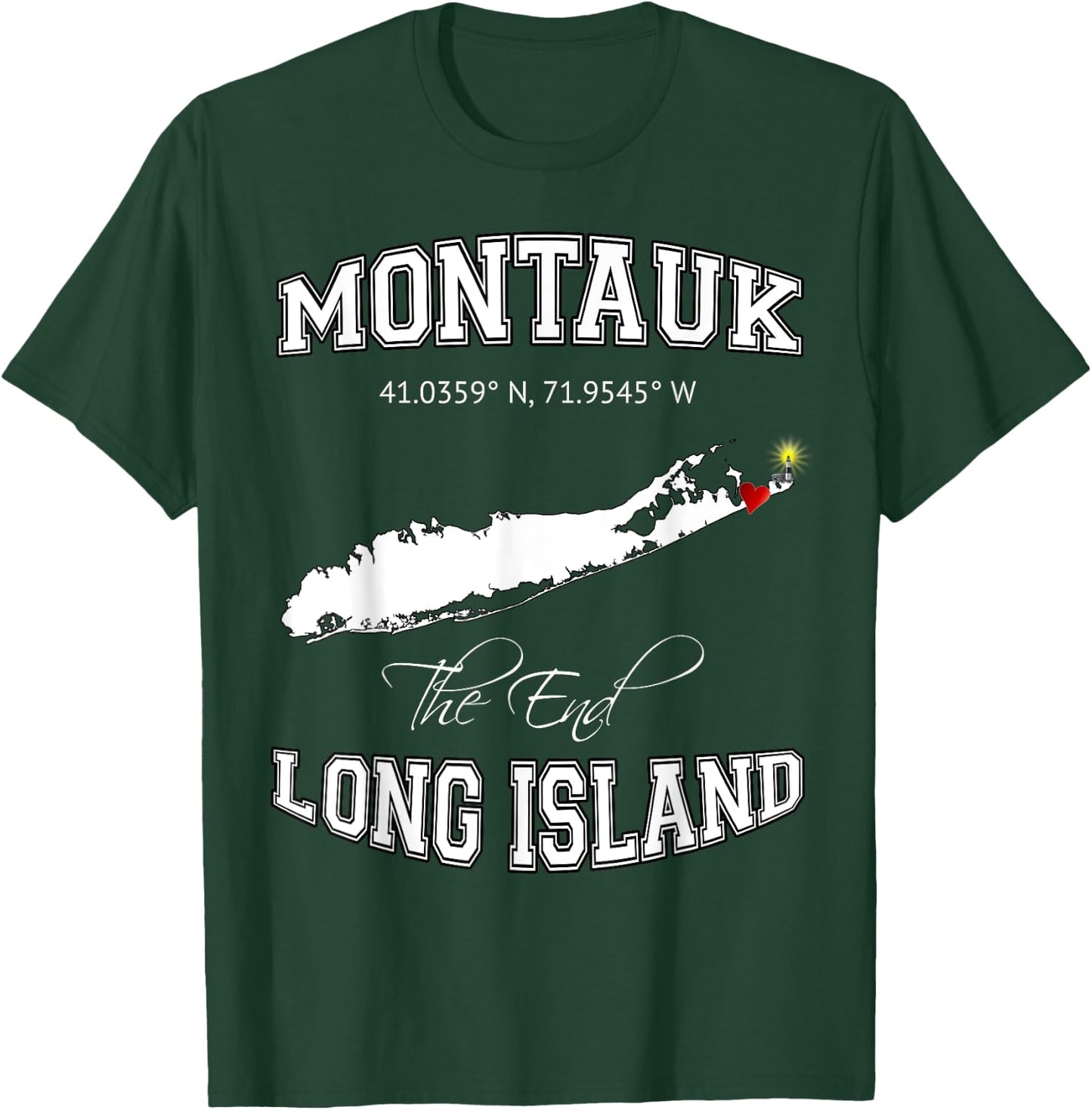 Montauk Long Island NY T-Shirt - T-Shirt | Forest