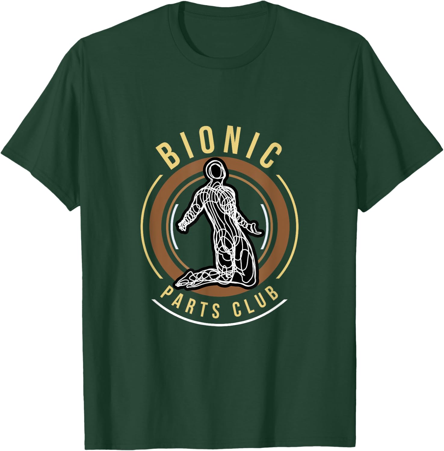 Bionic Club Custom Parts Knee Hip Replacements design T-Shirt - T-Shirt | Forest