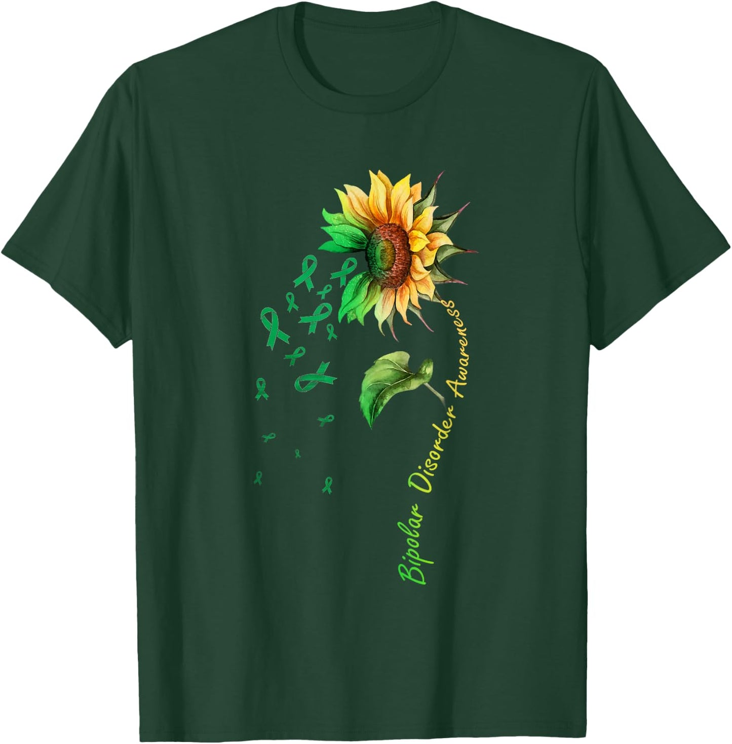 Bipolar Disorder Awareness Sunflower T-Shirt - T-Shirt | Forest