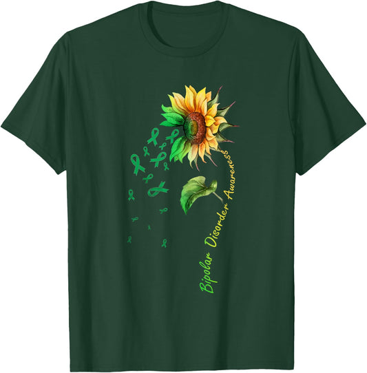 Bipolar Disorder Awareness Sunflower T-Shirt - T-Shirt | Forest