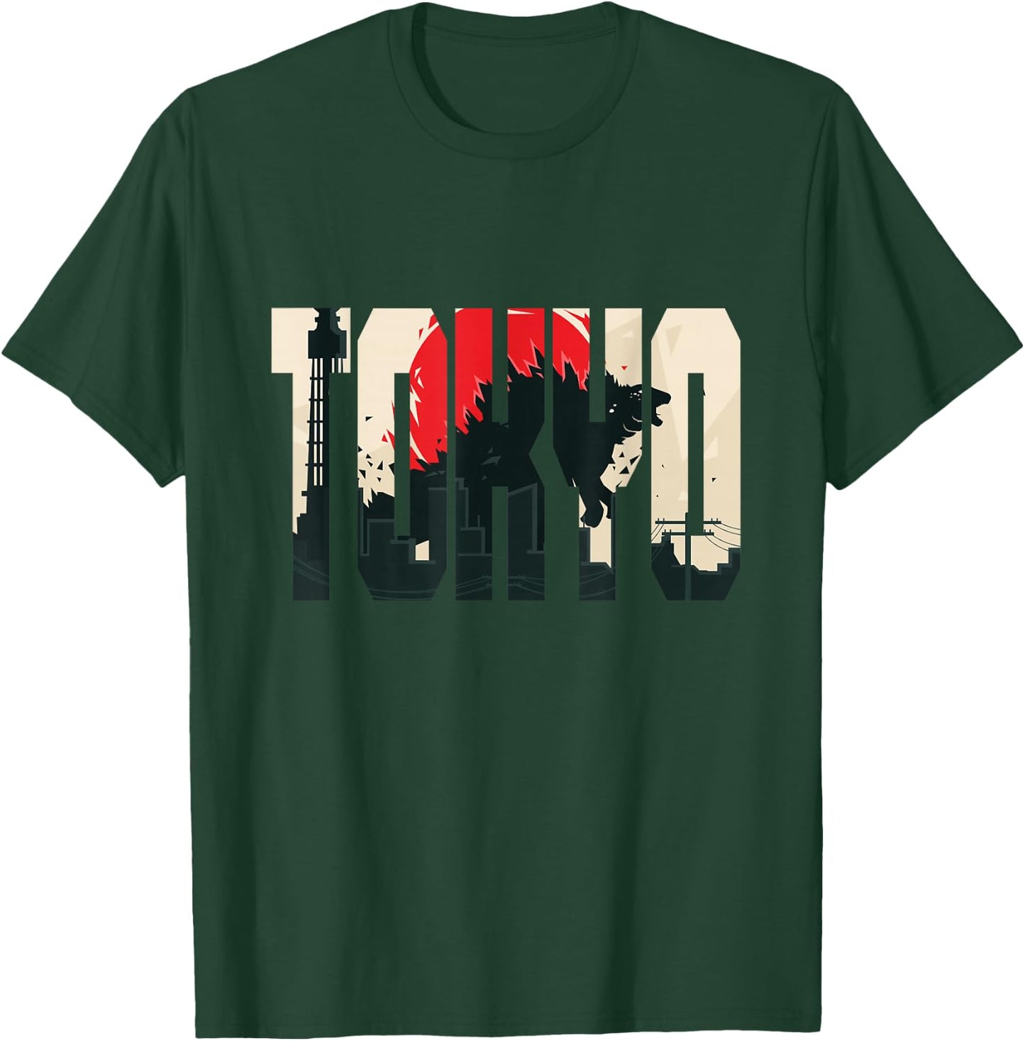 Tokyo Japan Monster Attack T-Shirt - T-Shirt | Forest