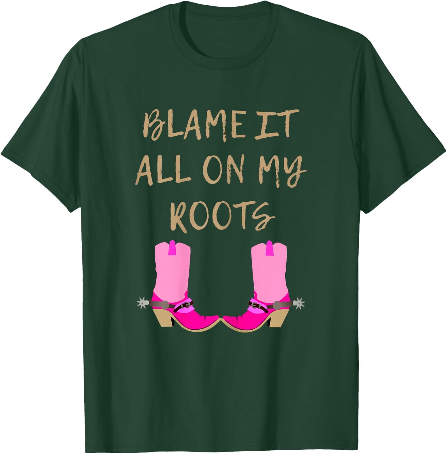 Blame It All On My Roots | Girls Kids - Country T-Shirt - T-Shirt | Forest