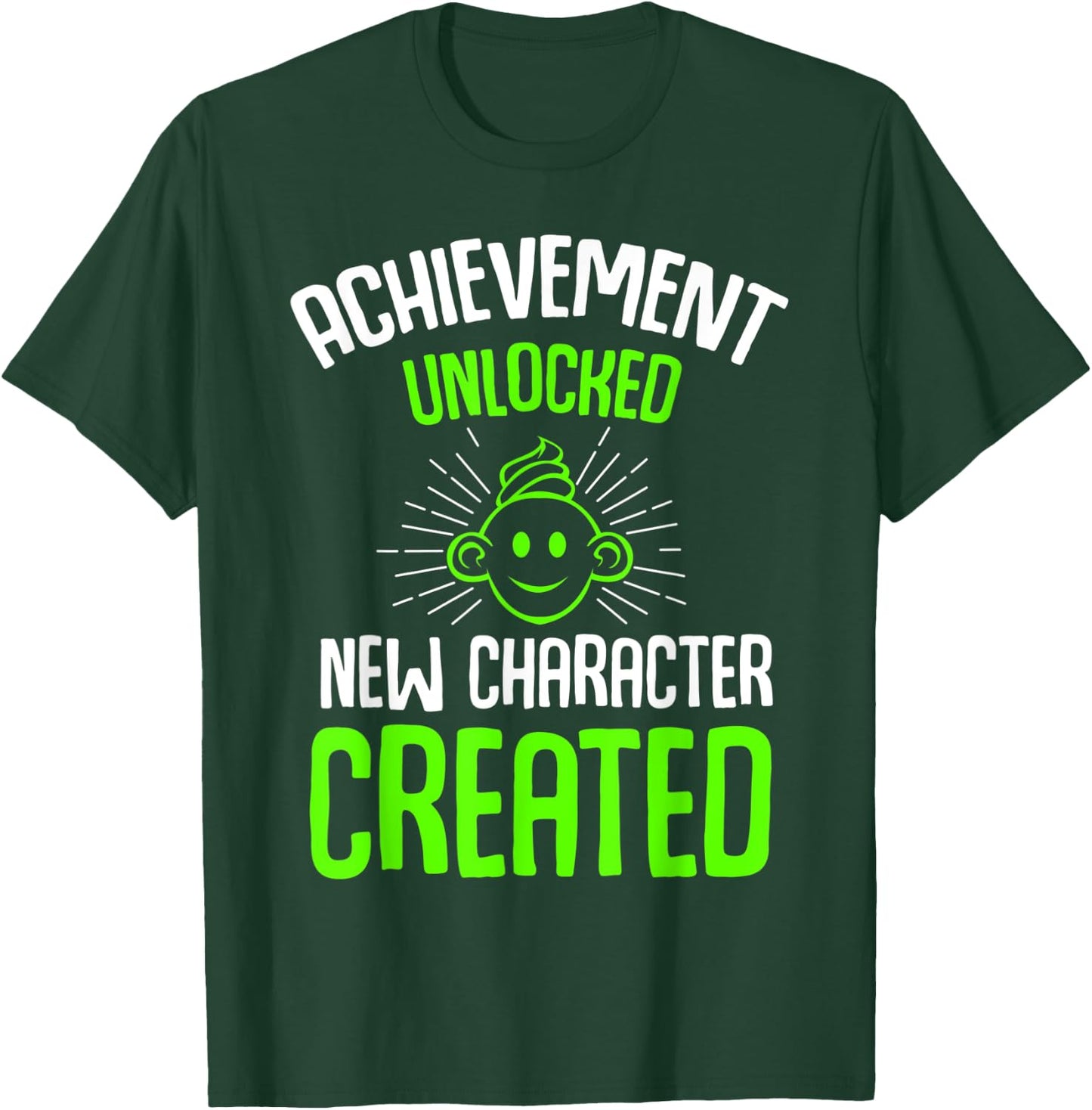 Achievement Unlocked New Character Created Funny Pregnancy T-Shirt - T-Shirt | Forest