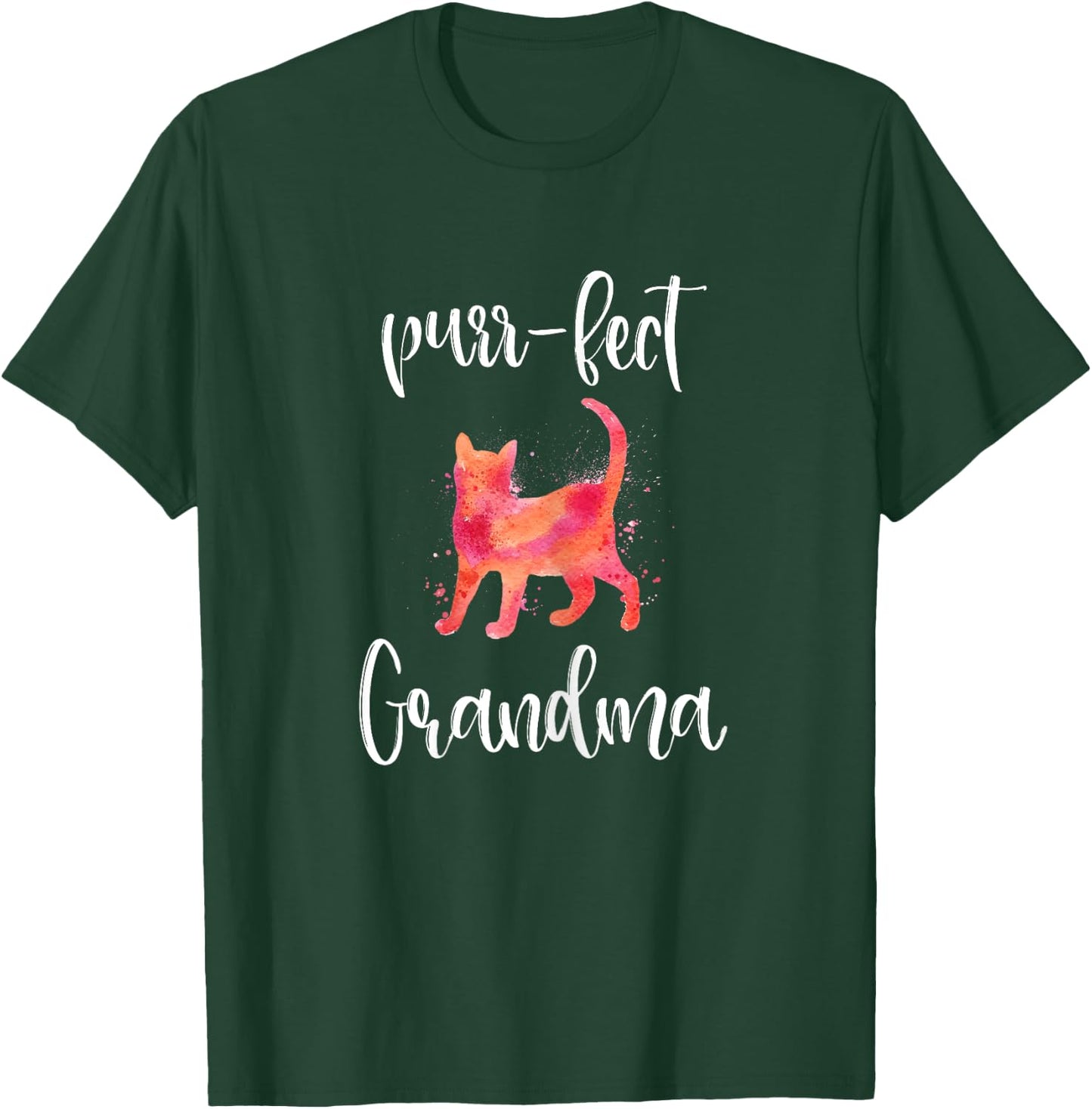 Purr-fect Grandma Shirt Cute Cat Lover Matching Family T-Shirt - T-Shirt | Forest