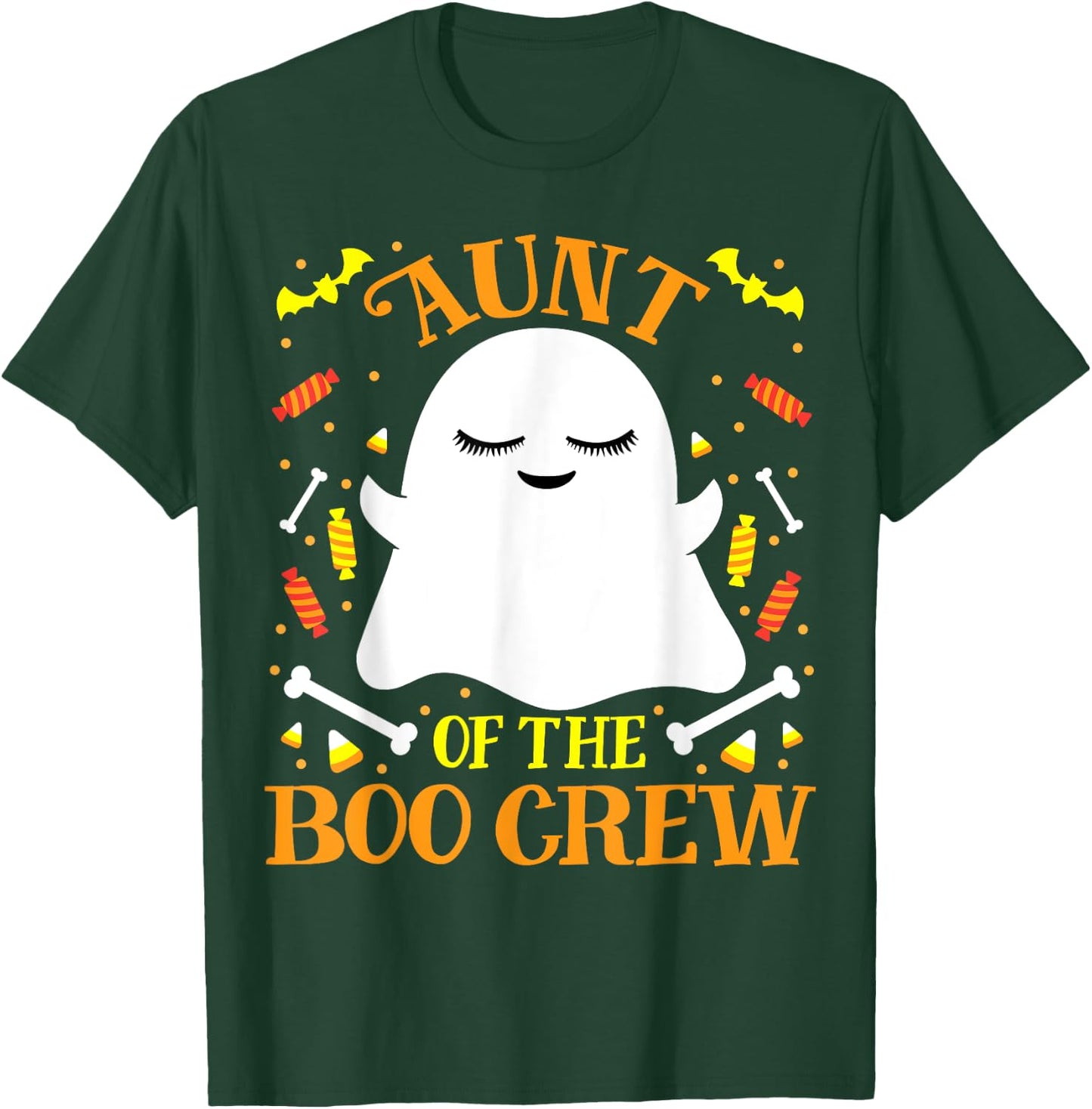 Aunt Boo Crew Ghost Matching Family Set Auntie Halloween T-Shirt - T-Shirt | Forest