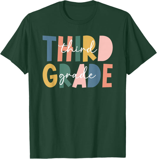 Third Grade Teacher Best 3rd Grade Teacher T-Shirt - T-Shirt | Forest